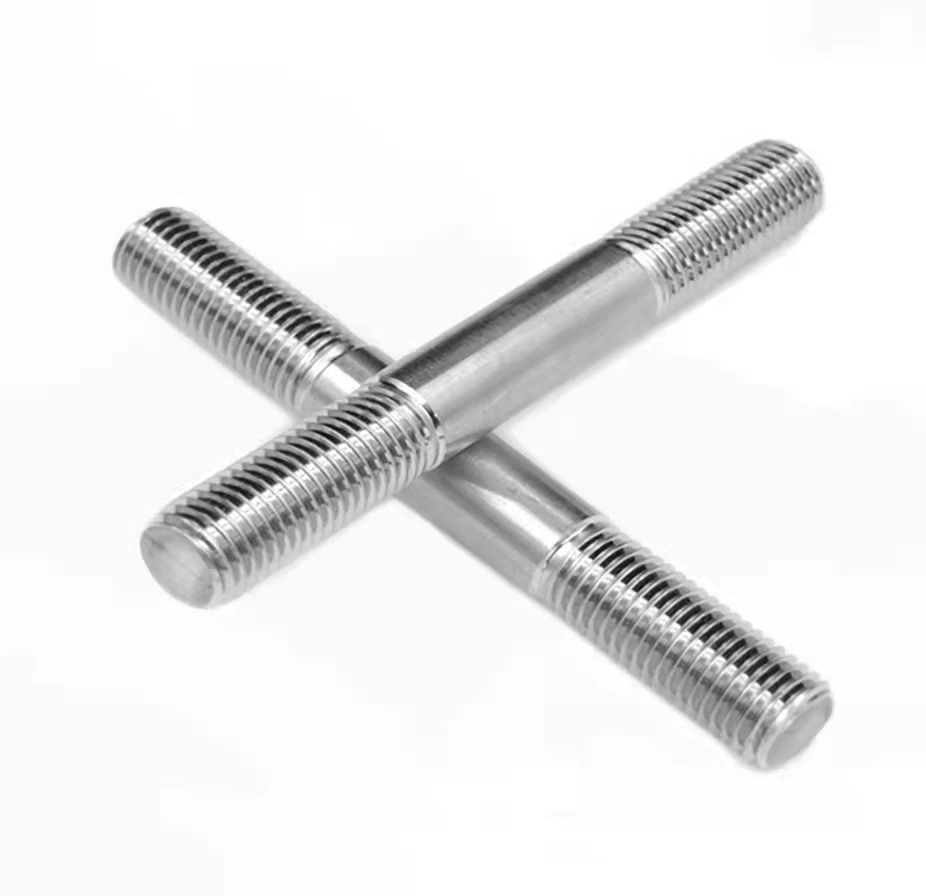 Sample Customization A2 A4 B8m B8t 304 306 DIN 975 976 Hex Head Partially Thread Double End Threaded Rod Bolts Stud with DIN975 976